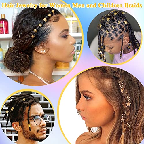 259 Pcs Gold Hair Jewelry Set for Dreadlocks & Braids