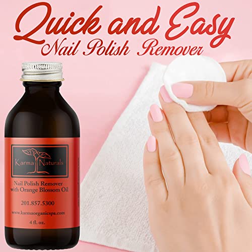 Karma Organic Nail Polish Remover & Top Coat Bundle ? Naturals Orange Blossom Nail Polish Remover (4FL-Oz) Halal Breathable Top Coat ANASTASIA (0.43FL-Oz)