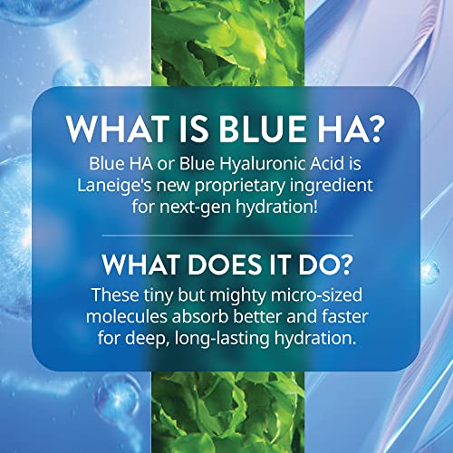 LANEIGE Water Bank Blue Hyaluronic Serum: Hydrating Face Serum with Peptide & Green Tea Enzyme to Improve Skin Firmness & Radiance