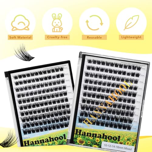 Grafting Cluster Eyelashes 10-16mm Mixed Pack D Curl