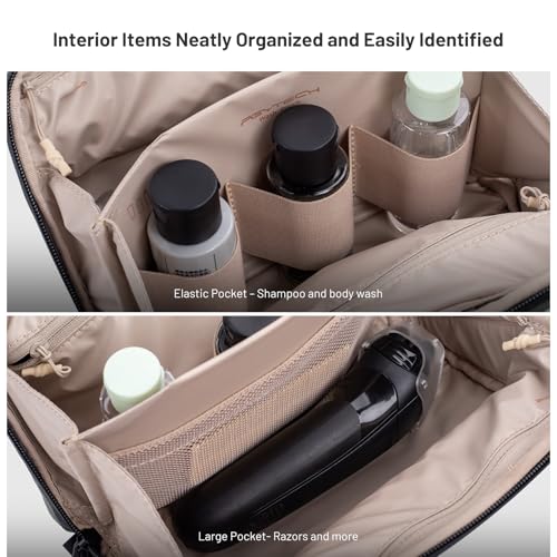 PGYTECH Travel Toiletry Bag for Men & Women, Hanging Compact Pouch, Waterproof Dopp Kit for Traveling, Shaving Bag Makeup Bag Organizer for Toiletries