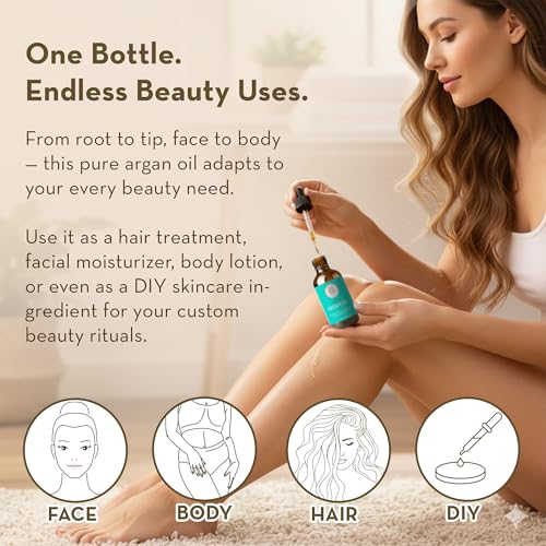 Pure Cold Pressed Argan Oil 4 fl oz – Face & Hair
