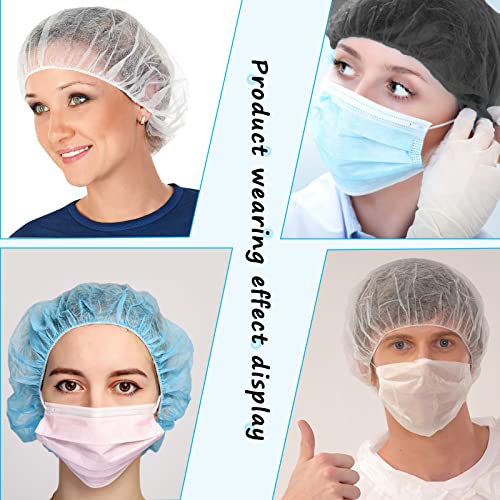 Disposable Bouffant Caps 100 Pack, 21" Hairnets for Food Service