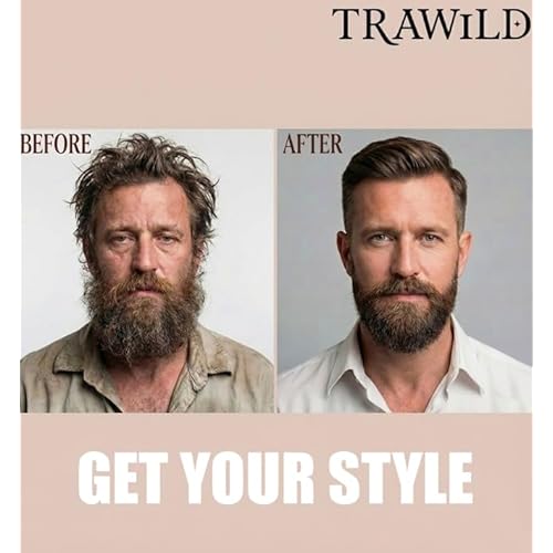 Sandalwood Beard Comb for Men with Mother of Pearl Inlay, Premium Grooming Wood & Wooden Comb for Beard and Mustache