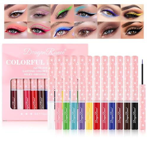 12 Colors Waterproof Liquid Eyeliner Set