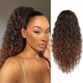 FREEMEIGE Drawstring Ponytail Extension 20" Curly Wavy for Black Women