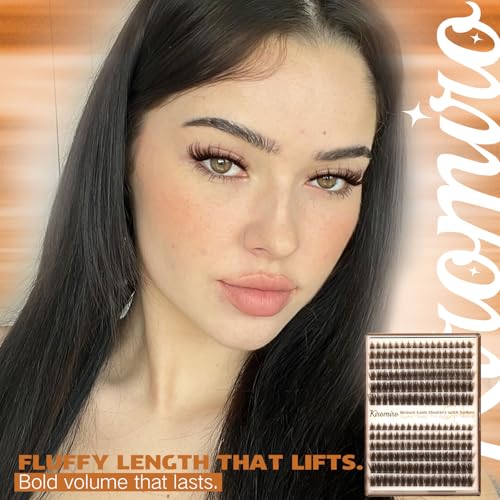 Kiromiro Brown Lash Clusters 10-20mm Wispy DIY Eyelashes