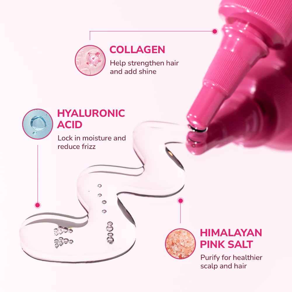 HIMALAYA PINKSALT Scalp Rejuvenating In-Shower Treatment - Rinse Out Healthy Moisturizing Hair Treatment, Scalp Treatment with Collagen, Hyaluronic Acid and Rosemary, Silicone/Sulfate Free - 8.4floz