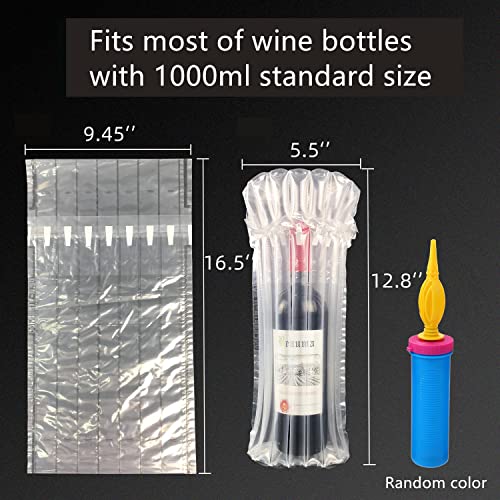 Wine Bottle Protector Bags 18 Pack Inflatable Airline Travel