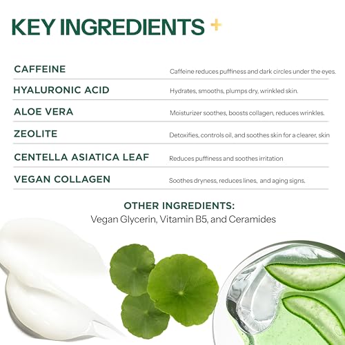 Under Eye Patches with Caffeine & Collagen ? 3-in-1: Detox, Treat, Boost ? Dermatologist Tested, Korean Skin Care ? Depuffing Eye Pads for Wrinkles & Dark Circles ? 5 Pairs