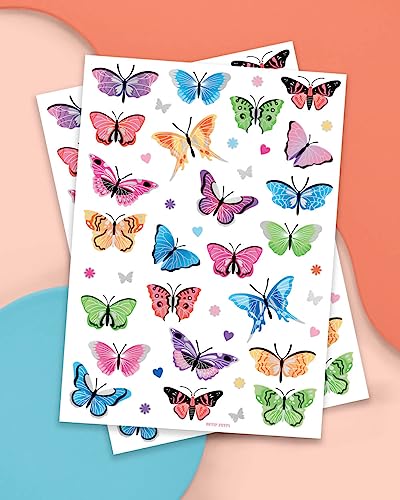 Butterfly Temporary Tattoos - 46 Glitter Designs by xo, Fetti