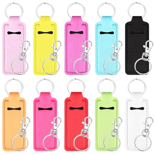 Chapstick Holder Lip Balm Sleeve Pouch With Clip for Women
