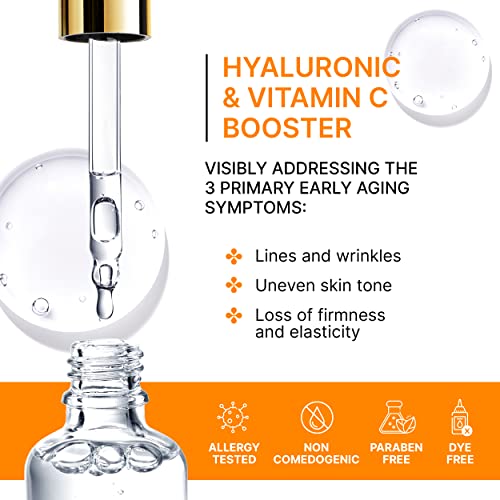 Advanced Vitamin C Serum for Face with Hyaluronic Acid & Centella Asiatica and Gotu Kola Extract | Potent Anti-Aging Serum for Dark Spots, Fine Lines, Wrinkles | Intensely Hydrate Serum