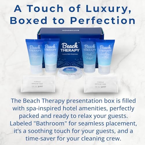 Beach Therapy Hotel Amenity Kit Box - 20 Guest Toiletry Sets