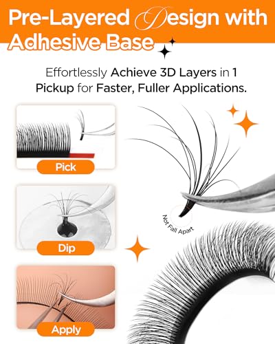 BEYELIAN Easy Fan Volume Lash Extensions 0.05 D Curl 8-15mm