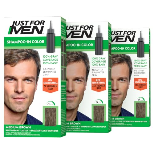 Just for Men Shampoo-In Hair Color Medium Brown H-35