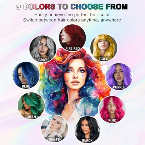 Temporary Hair Color Spray Black - Washable One-Day Dye