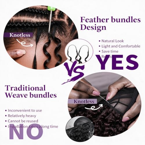 Jeekwiss 22 Inch Burmese Curly Crochet Human Hair 120g - Lightweight & Reusable