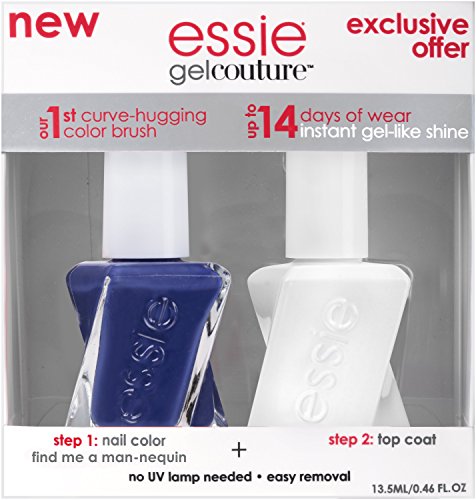 essie Gel Couture Longwear Nail Polish + Top Coat Kit, Turn 'N' Pose, 0.46 fl. oz.