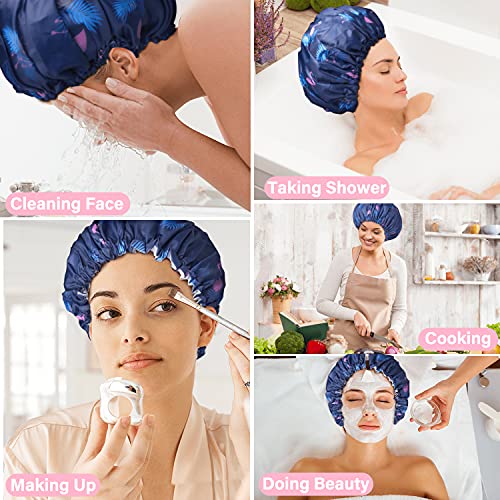 3 Pack Shower Caps Adjustable Waterproof XL