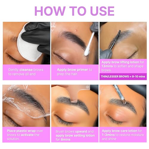 At-Home Brow Lamination Kit - DIY Eyebrow Perm Kit for Fuller Brows