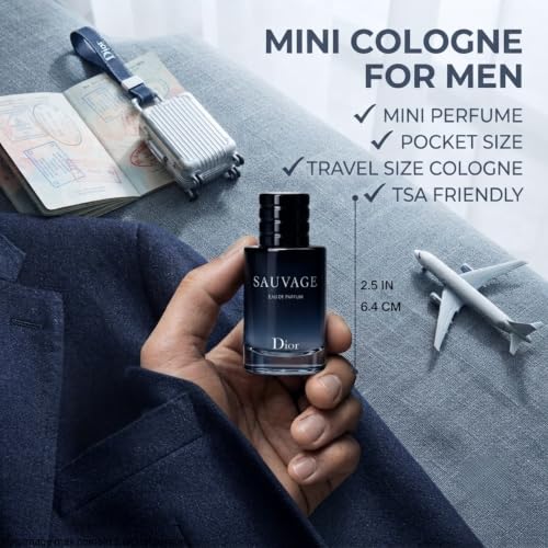 Dior Sauvage Eau de Parfum Mini Travel Size Cologne for Men - 0.34 oz