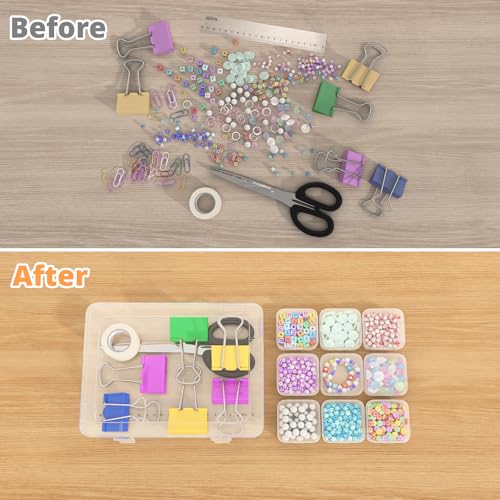 Mathtoxyz Bead Organizer Box, 30Pcs Small Beads Organizers and