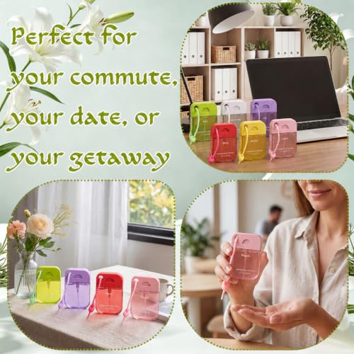 Frienda 24 Pack Hand Sanitizer Spray with Silicone Lanyard, 62% Alcohol, 30 ml