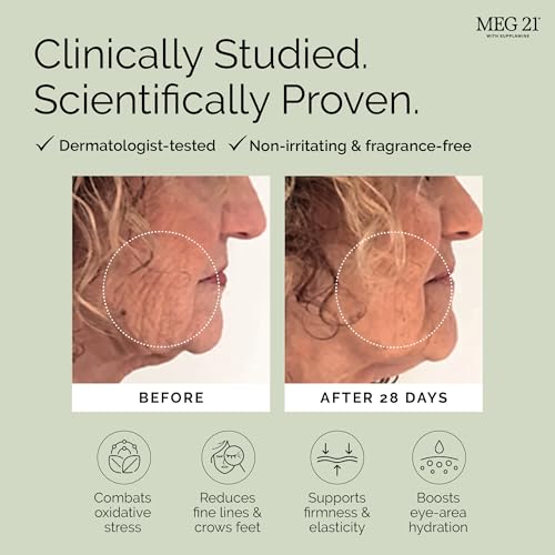 MEG 21 Anti-Oxidant Boost Serum for Face ? Helps Reduce the Look of Dark Spots, Wrinkles & Sun-Related Skin Stress ? Brightening Serum with Vitamin C?Rich Gooseberry and Patented SUPPLAMINE (1 oz)