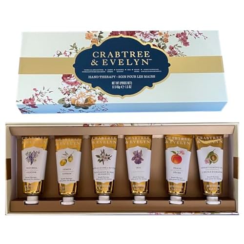 Crabtree & Evelyn 6 pc Signature Hand Therapy Magnetic Box (Floral Collection)