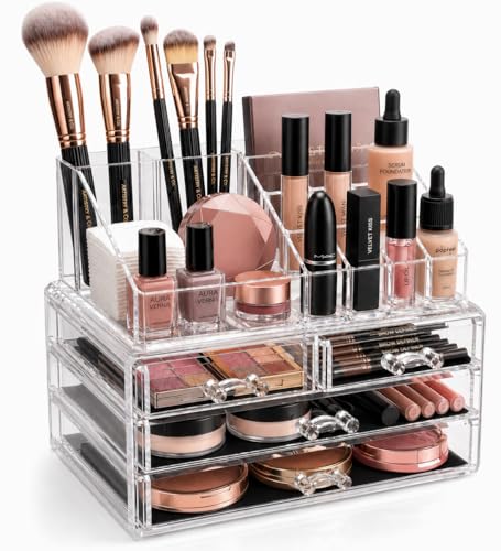 Brookstone Acrylic Makeup Organizer with Drawers