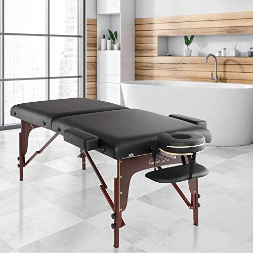 Saloniture Professional Massage Table with Memory Foam