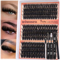 Fluffy Lash Clusters Kit 192pcs 12-18MM D Curl Eyelash Extensions