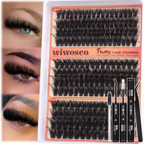 Fluffy Lash Clusters Kit 192pcs 12-18MM D Curl Eyelash Extensions