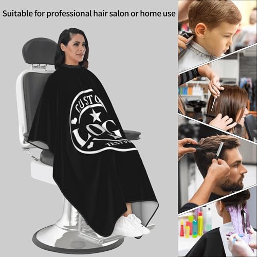 Custom Barber Cape with Logo - Personalized Haircut Apron