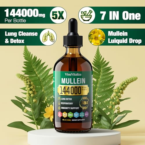 Mullein Drops for Lung Health - 144000mg Herbal Extract