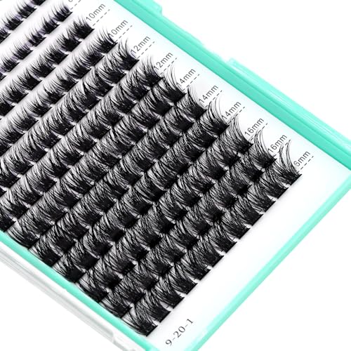 Bodermincer 10-12-14-16mm MIX D Curl Lash Clusters Individual Lashes Mink Cluster Eyelash Extension Natural 3D Russian Volume Faux Eyelashes Individual Lashes Makeup (M01# 8-10-12-14-16mm MIX)