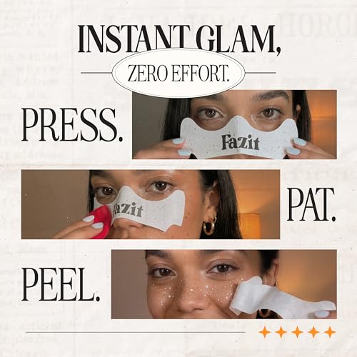 Fazit Silver Speckles Glitter Freckle Makeup Patches - 6 Pack