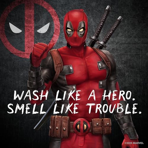 Every Man Jack Deadpool Body Wash Gift for Men ? Plant-Based Cleansers & Moisturizers ? Paraben & Dye Free ? 13.5 fl oz (2 Pack)