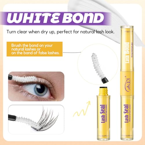 GAQQI Waterproof Lash Bond and Seal Kit - Natural Look, 10ml