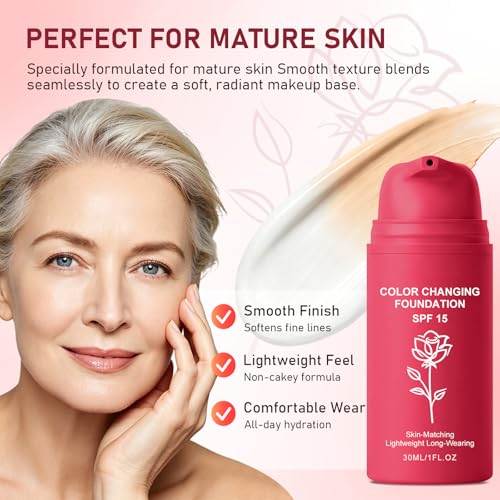 Korean Color-Changing Foundation for Mature Skin