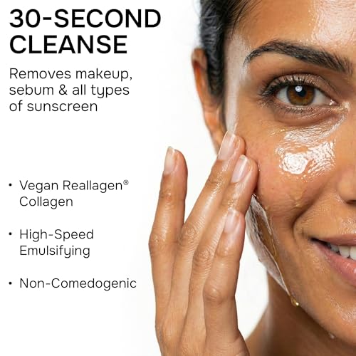 Vegan 3-in-1 Facial Cleansing Oil with Hydrating Ingredients - 6.76 fl oz