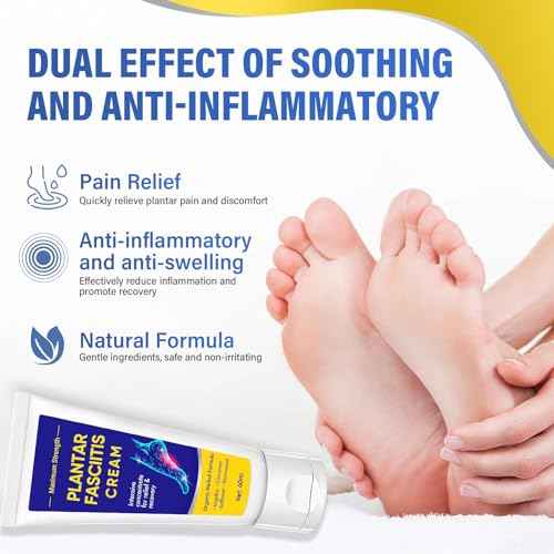 Nutravita Plantar Fasciitis Relief Cream - Heel Relief Cream for Plantar Fasciitis, Heel Spurs, Knee, Hands & Legs, Maximum Strength Soothe, 60ML