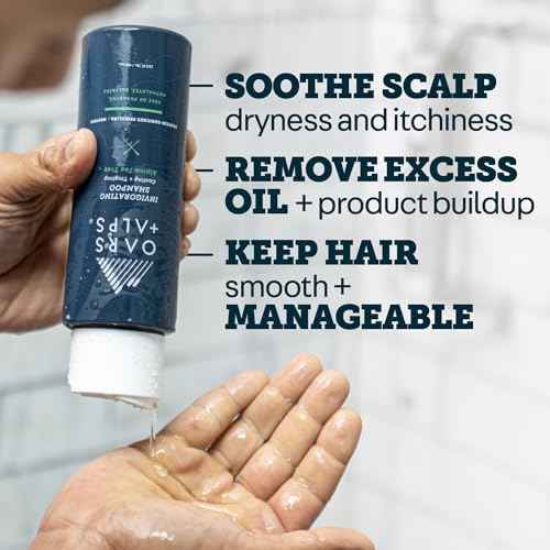 Oars + Alps Men's Sulfate Free Hair Shampoo for Men & Women, Shampoo for Hair Infused with Witch Hazel and Tea Tree Oil, Nourishing & Moisturizing, Paraben & Sulfate Free, Alpine Tea Tree, 13.5oz