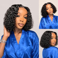 Wavymy 12" Half Wig Human Hair Glueless Water Wave 180 Density