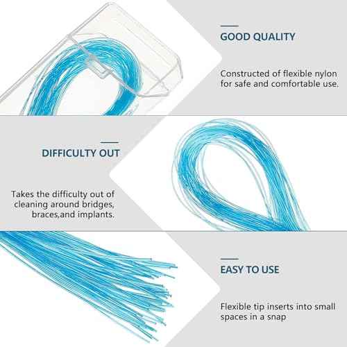 Floss Threaders Dental Floss Threader for Braces Bridges 400PCS(4Pack)