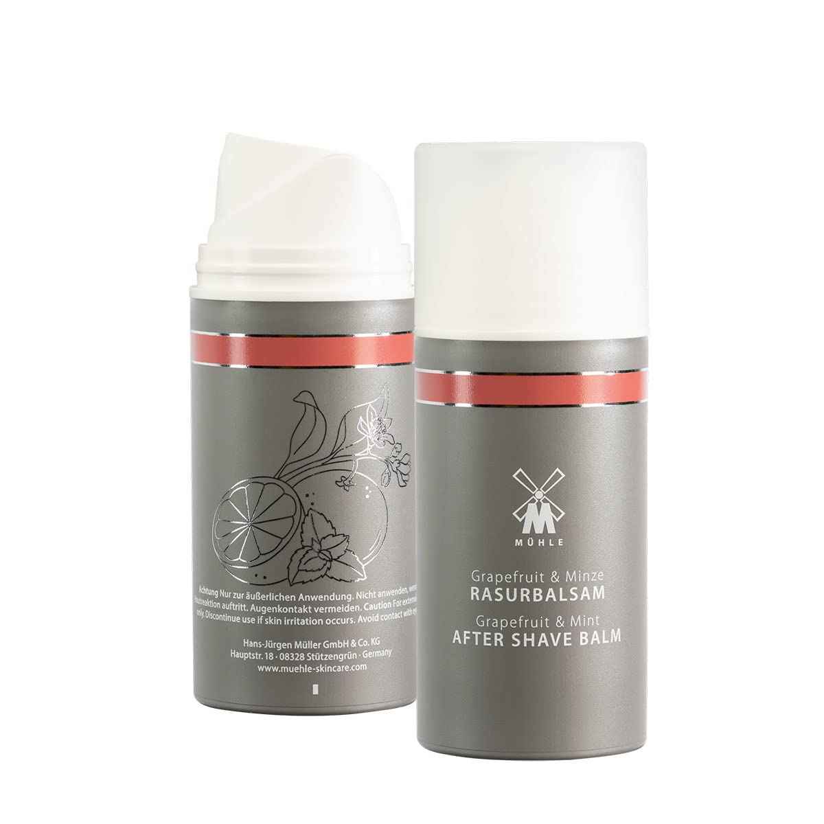 MÜHLE Grapefruit & Mint Aftershave Balm, 100ml – Aftershave for Men, Soothe & Nurture The Skin, Vitalizing Mint Oil for Cooling Effect, Post Shave Balm, Men’s Aftershave