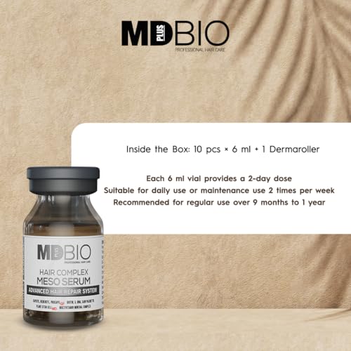 MD PLUS BIO Scalp Care Meso Serum Kit for Thinning Hair - 10 x 6ml