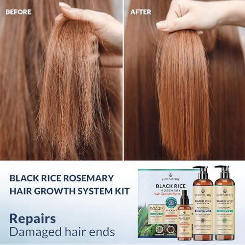 PureNaturis Black Rice Rosemary Hair Growth Set with Serum