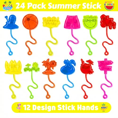 48Pc Summer Party Favors Kit - Stick Hands & Temporary Tattoos